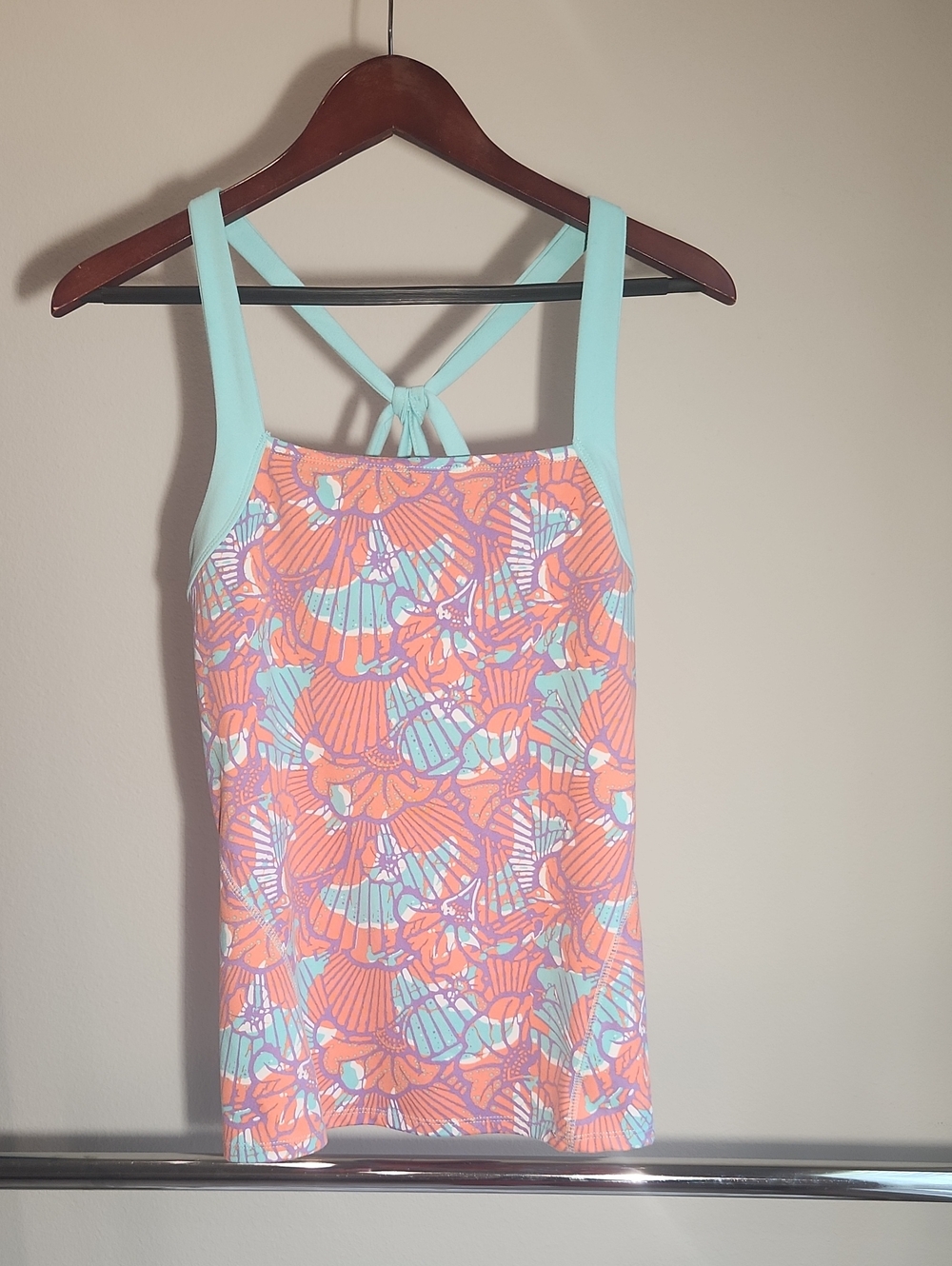 Soybu Coral & Mint Shell-Pattern Tank